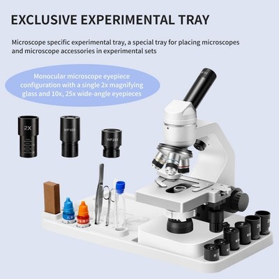 High-quality 40X-2000X LED binocular microscopes for educational biology, studen