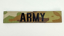 Army Name Tape Woodland Camo Hook And Loop Backing