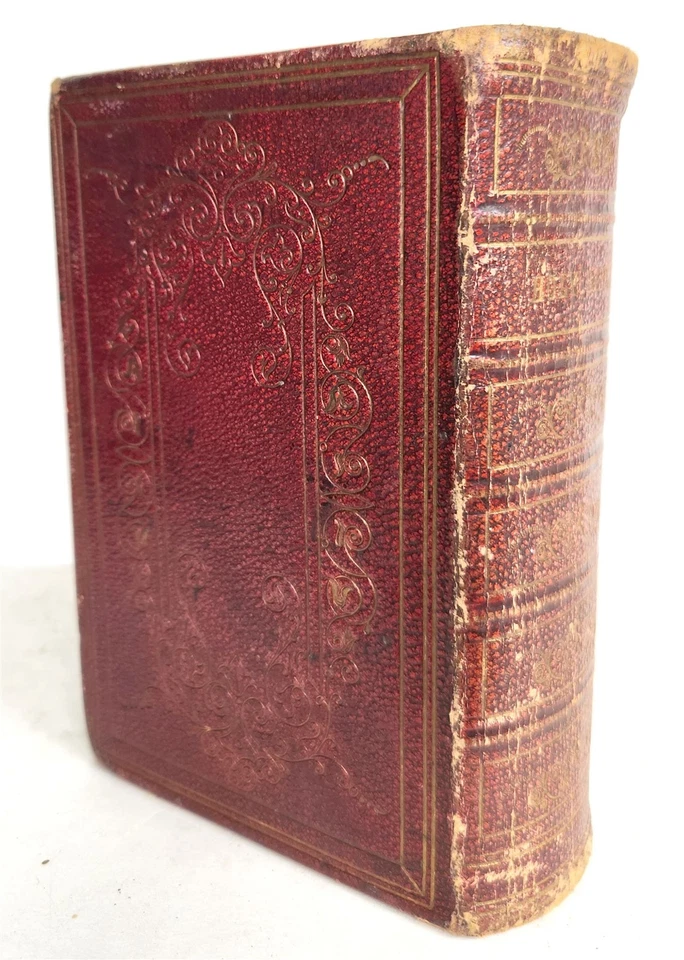 1855 BIBLE in ENGLISH antique AMERICANA personalized cover OLD & NEW TESTAMENT - Image 4 of 4