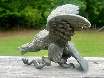 Vintage Bronze Eagle with Snake In It s Talons Statue Sculpture Antique