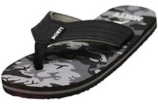 Boys' Flip-Flops for Beach, Pool, and Everyday 2 Little Kid Black/Grey Camo