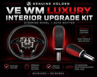 Genuine Holden VE WM Calais V Caprice Wheel Red Stitch Shifter Kit