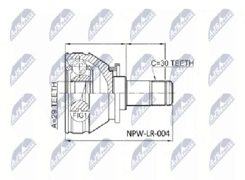 Giunto semiasse sul lato del cambio NPW-LR-004 NTY per LAND ROVER - Immagine 2