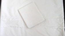 EARLY'S OF WITNEY Beautiful White Embroidered/Lace Single Duvet Cover & P/Case