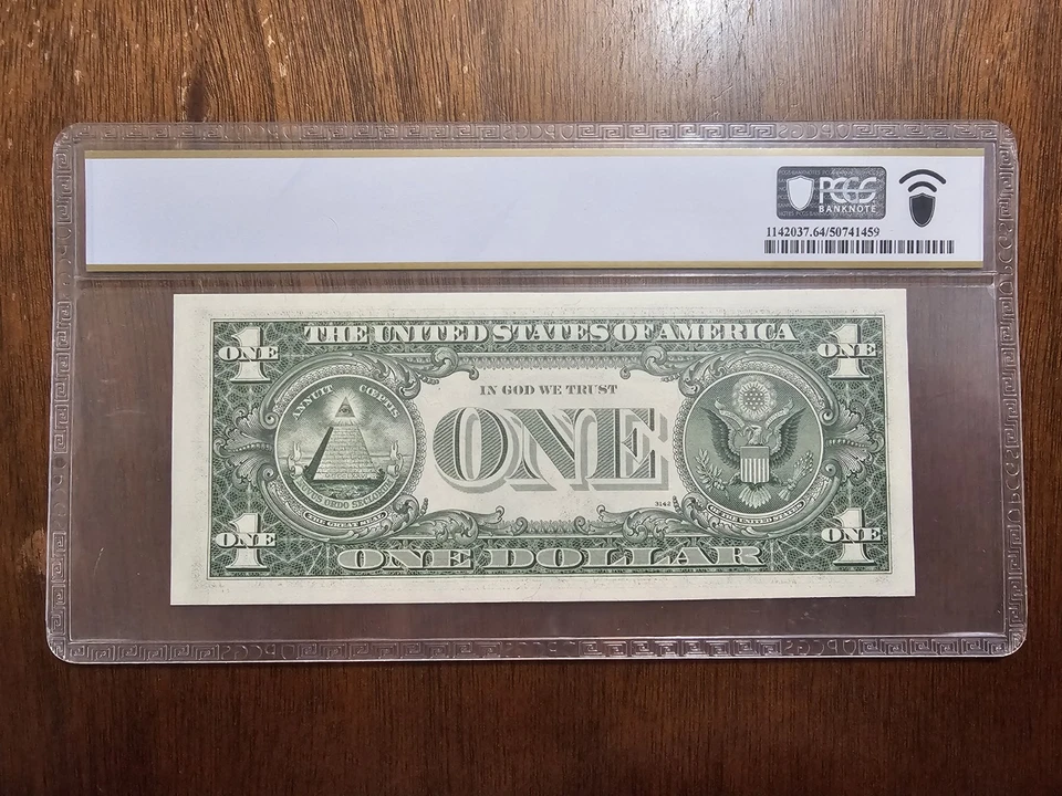 Low Serial #00000708 Courtesy Autographed 1981 $1 PCGS 64 PPQ Signature - Image 4 of 4