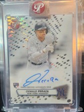 2023 Topps Pristine - Auto Oswald Peraza #PA-OP Pulsar Refractor /99 (AU, RC)