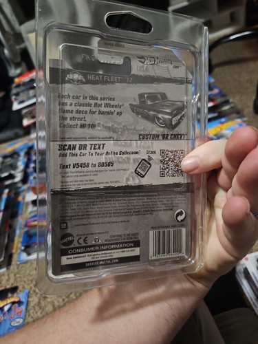 2012 Hot Wheels HEAT FLEET blue CUSTOM '62 CHEVY pickup w/SURFBOARD 162/250 FS - Picture 3 of 7