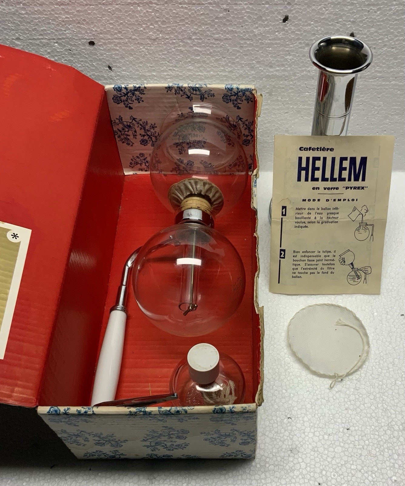 "hellem" 4 Cups Complete Metal Stand Box Manual Filter
