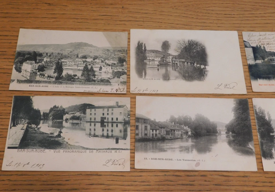 LOT 6 CPA CARTE POSTALE BAR SUR AUBE tannerie ABATTOIR batard MATHAUX germaine - Photo 4/4