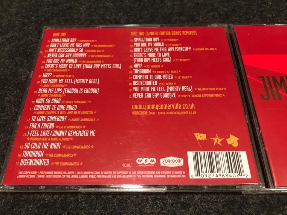 JIMMY SOMERVILLE, BRONSKI BEAT & THE COMMUNARDS "The Very Best Of" 2CD-Limited - Bild 2 von 4