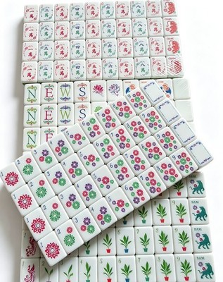 American Mahjong Tiles Mixed Lot Multicolor Plastic Board Game Pieces