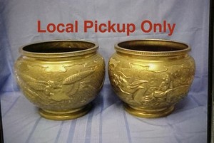 Early 20th Century Japanese Hibachi (2) LOCAL PICKUP ONLY
