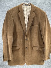 Saddlebred Blazer Men's 44L Corduroy 100 Cotton Classic Heritage in Brown