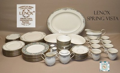 Lenox Spring Vista Dinner Set 64 Piece Service for 8 with Serving Pieces