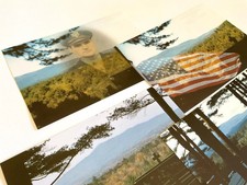 Vintage Patriotic Postcard Set: Military Portraits, Mountain Memorials - Set of