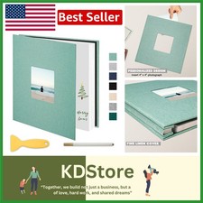 Large Linen Scrapbook Photo Album 2x3-8x10 Self-Adhesive Pages Wedding Baby