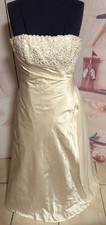 Elegant Strapless Ivory Satin & Chiffon Wedding Dress with Veil & Skirt – Size 6
