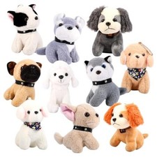 Niceup 10Pcs 4.5in Small Stuffed Animals Plush Puppies Bulk Adopt Dog Party