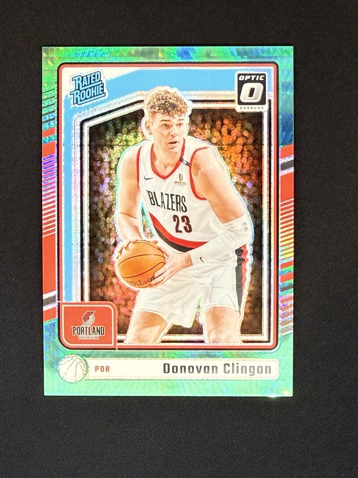 2024-25 Donruss Optic - Rated Rookie Donovan Clingan #272 Green Hyper 89/249