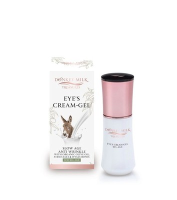 Augencreme Slow Age Anti-Falten  Gel Eselmilch, Hyaluron & Pflanzenstammzellen 