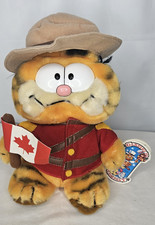 Dakin Canadian Mountie Garfield Plush 1981 Canada chubby kitty with hang tag