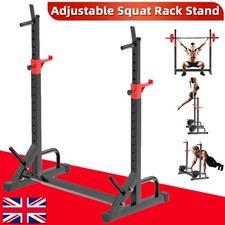 Multi-Function Barbell Squat Rack Stand Weight Lift Bench Adjustable Home Gym