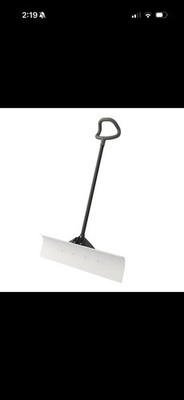 Suncast 36'' Snow Pusher W Steel Core & Non-Stick Blade For Driveways Walkways