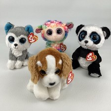 Ty Beanie Boos Plush Stuffed Animal Bundle Lot Barker Bamboo Daffodil Slush TAGS
