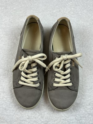 Ecco Soft 7 Sneakers Womens 7 Leather Grey Rose Casual Quiet Luxury Neutral Gorp