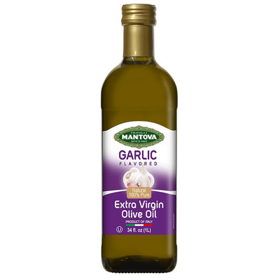 Mantova Garlic Extra Virgin Olive Oil (EVOO), Cold-Pressed and Imported from Ita
