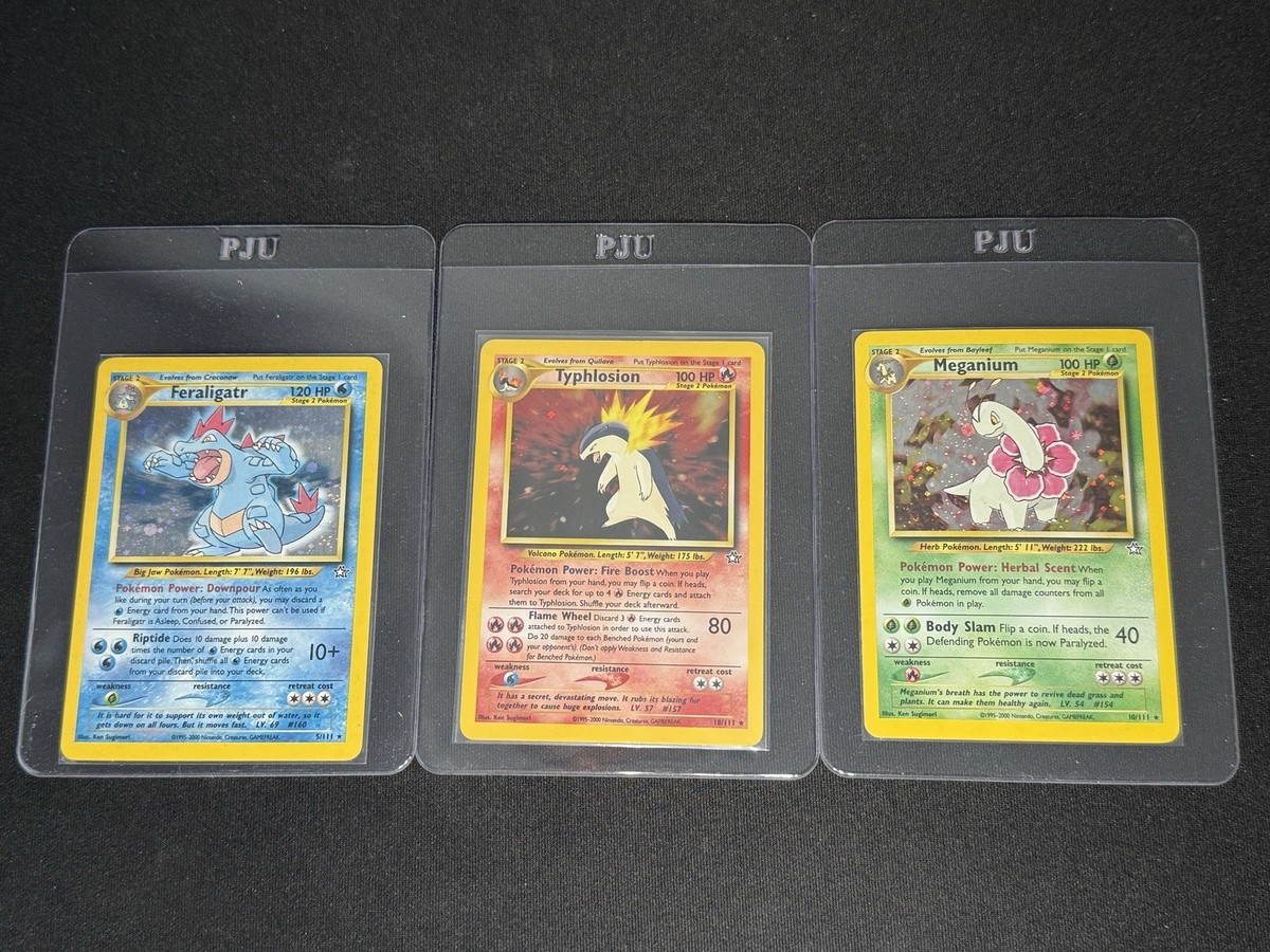 Neo Genesis Starters Holofoil Lot Set Typhlosion Meganium