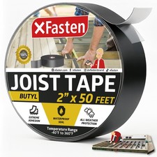 Butyl Joist Tape for Decking, 2 Inch x 50 Feet, Professional Butyl Deck Joist...