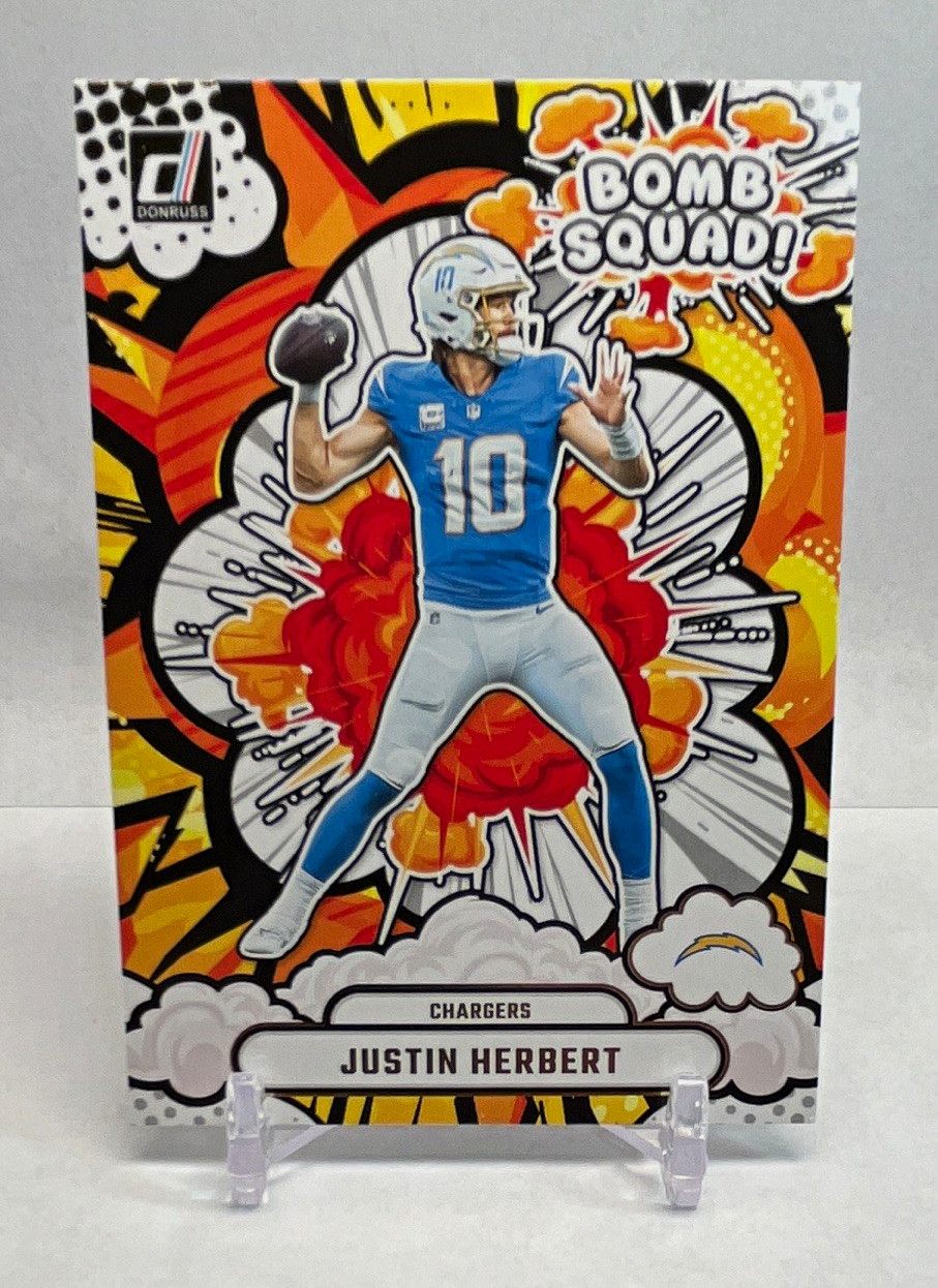2025 Panini Donruss Bomb Squad BS-JHT Justin Herbert Los Angeles Chargers