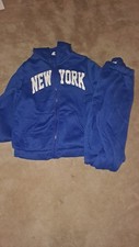 2 pc blue sweat suit boys size 11-12y