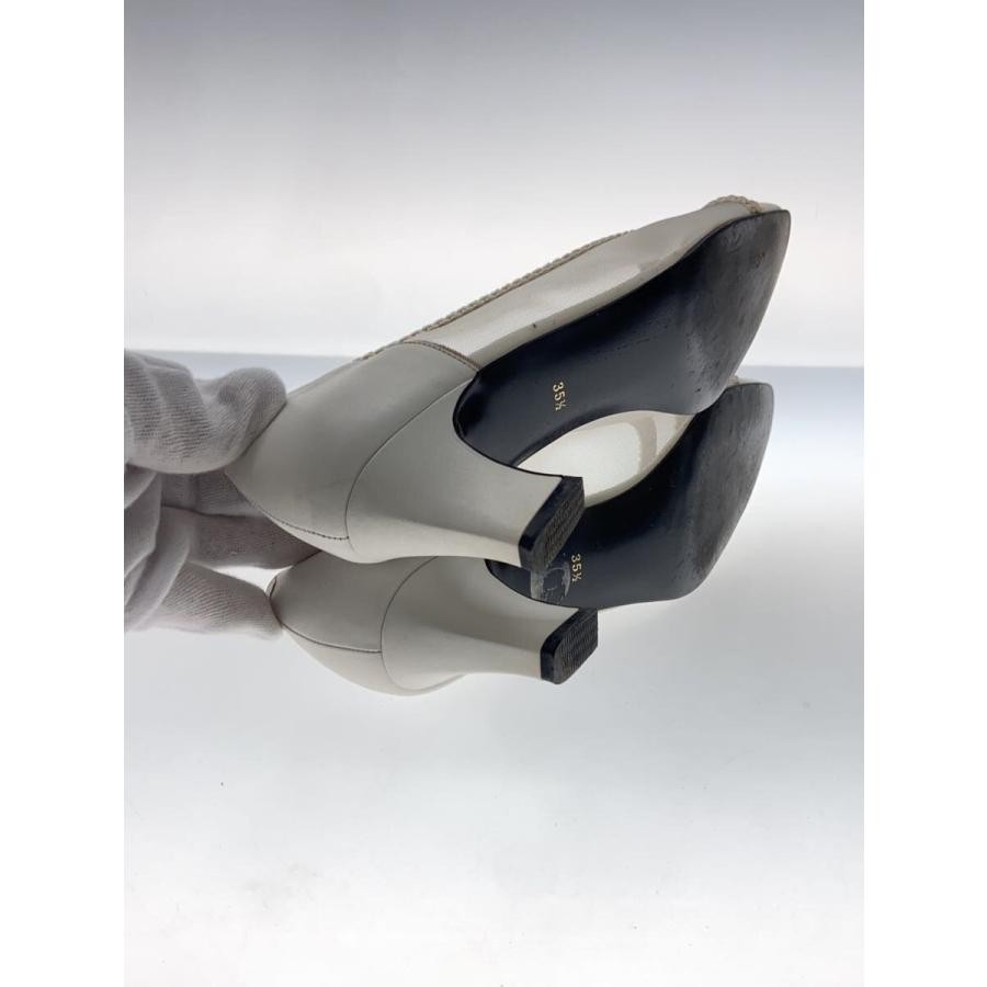 Decolte Yves Saint Laurent YSL tacco EU 35 5 pelle bianca dal Giappone 101523K Autentiche