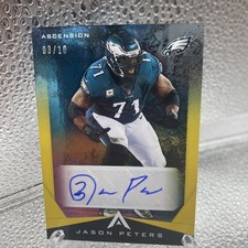 2021 Panini Chronicles Ascension GOLD Jason Peters #ASC-JPE  /10 Auto