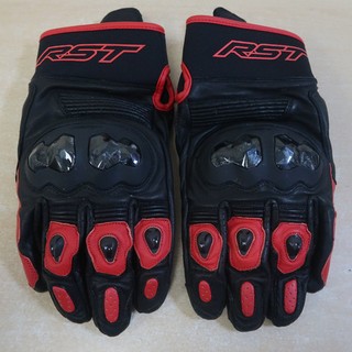RST Freestyle 3 D3O Motorcycle Leather Summer Glove Black / Red 2XL