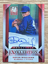 2013 Panini Elite Extra Edition Devin Williams 259/655 AU ROOKIE ON CARD