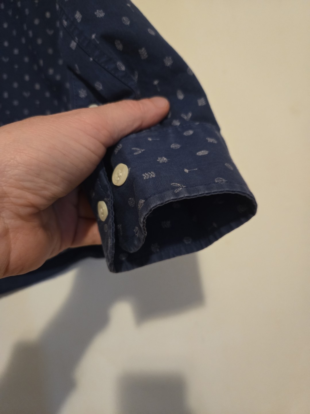 Norse Projects Men's Button Down LS Shirt ALL OVER PRINT NAVY/INDIGO image 4
