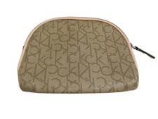 Borsa cosmetica Calvin Klein CK logo | Borsa trucco monogramma beige | Usata