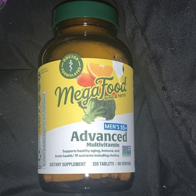 MEGAFOOD (120) MENS 55+ ADVANCED MULTIVITAMIN TABLETS EXP 9/2027