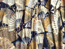 Pair Huge Vintage Sanderson Curtains