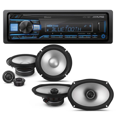 Alpine UTE-73BT Bluetooth Receiver, S2-S65C 6.5'' Components, S2-S69 6x9'' Coax