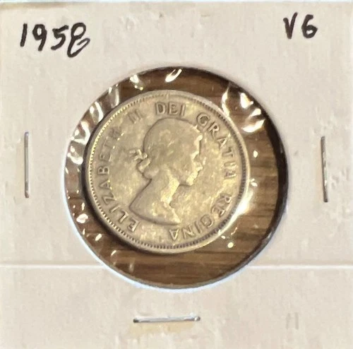 1958 Canadian Silver Quarter VG condition 80% silver