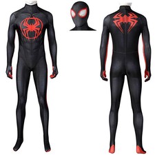 The Across Spider Verse Spiderman Miles Morales Jumpsuit Suit Cosplay Costume