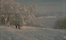 Beech Mountain Banner Elk NC Skiers Vintage Postcard Dexter Press 36132-C Color