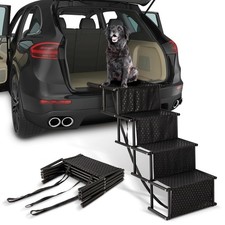 Dog Stairs for Car, Foldable Ramps for Large Dogs with Non-Slip Surface, Ligh...
