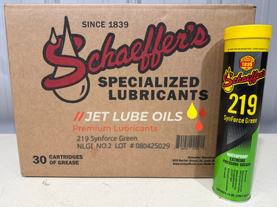 Schaeffer's 219 Synforce Green Waterproof Grease 30 Tube Case NLGI #1