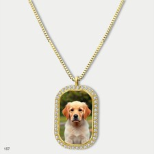 Stunning Cute Golden Retriever Dog Fashion Pendant Necklace Chain Graphic Dog Ta