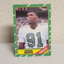 Topps 1986 Reggie White #275 Rookie Philadelphia Eagles Football Card. rookie card picture